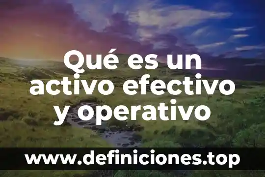 Sistema operativo que es el so 4 Qué es un activo efectivo y operativo