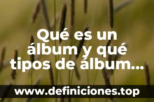 Que es clima y cuantos tipos hay 3 Qué es un álbum y qué tipos de álbum hay