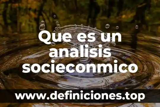 Que es un analisis socieconmico