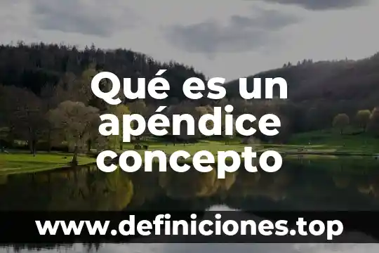 Qué es Educalurantes con su concepto 5 Qué es un apéndice concepto