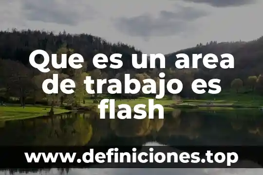 Que es un area de trabajo es flash