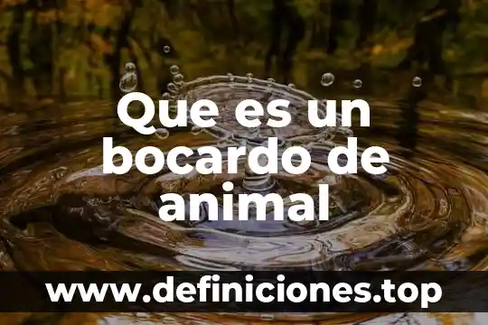 Que es una conlonacion animal 4 Que es un bocardo de animal