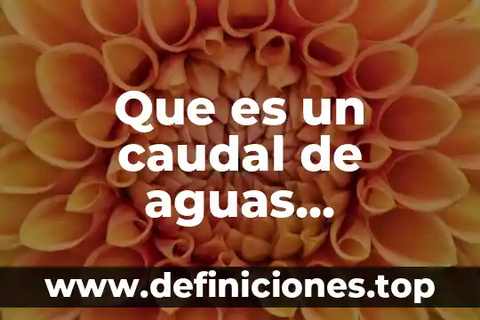 Que es un caudal de aguas residuales