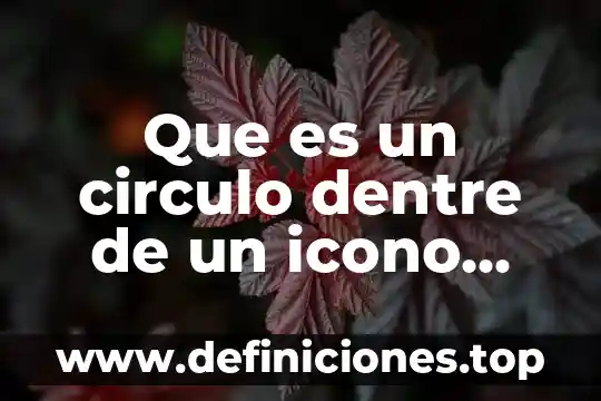 Que es un circulo dentre de un icono cultural