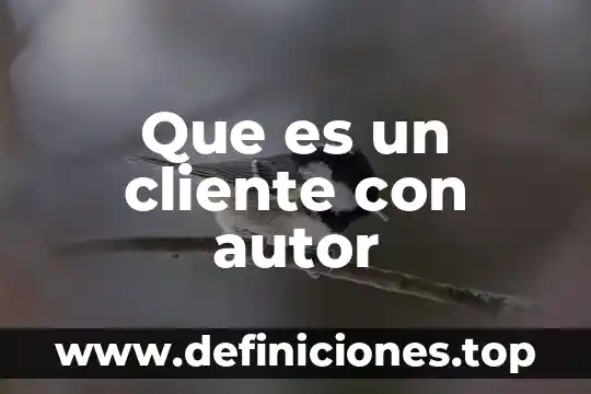 Infancia que es con autor 5 Que es un cliente con autor