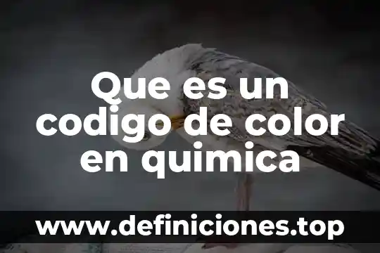 Que es un codigo de color en quimica