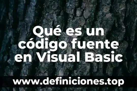 Que es la conversión de datos en visual basic 3 Qué es un código fuente en Visual Basic