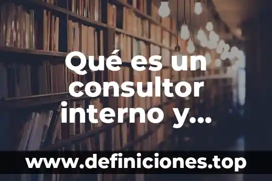 Qué es estado financiero interno 7 Qué es un consultor interno y externo