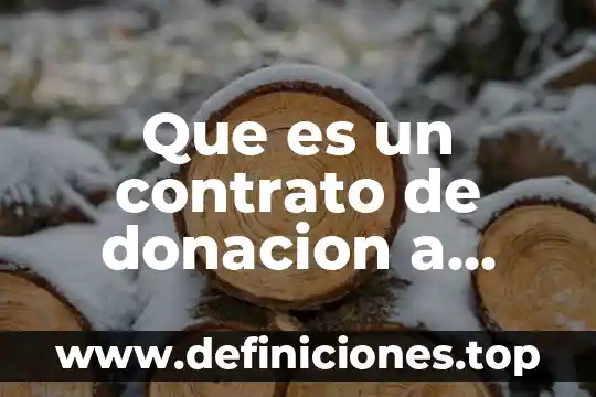 Que es una donacion mexico 4 Que es un contrato de donacion a titulo gratuito