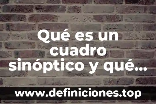 Cuadro sinóptico de que es el arte 3 Qué es un cuadro sinóptico y qué lo conforma