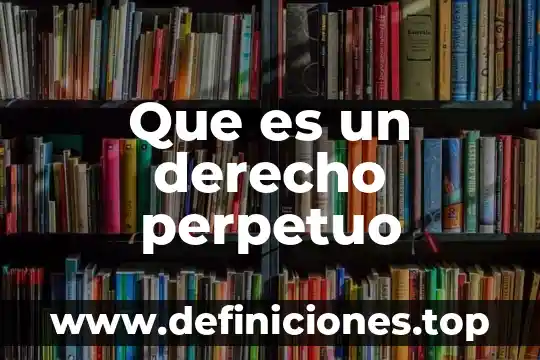 Que es el derecho constitucional estatal 3 Que es un derecho perpetuo