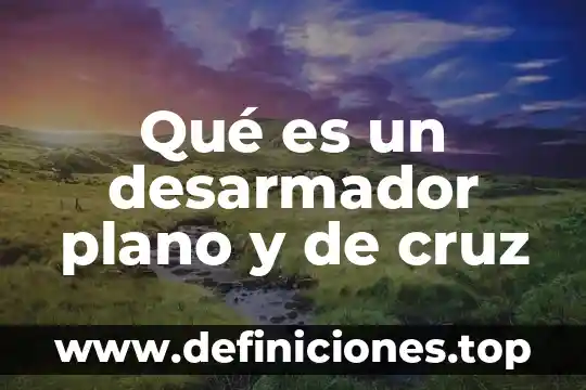 Qué es un desarmador plano y de cruz
