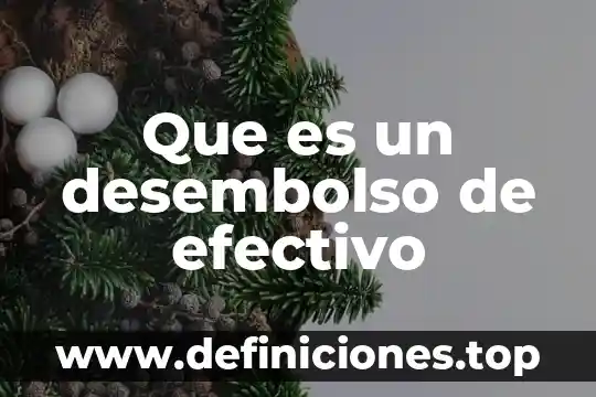 Que es odp efectivo 3 Que es un desembolso de efectivo
