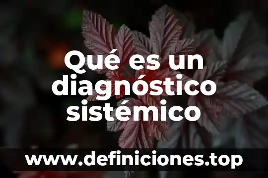 Qué es un diagnóstico sistémico