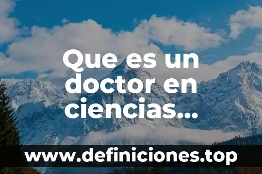 Que es la marca the doctor 5 Que es un doctor en ciencias politicas