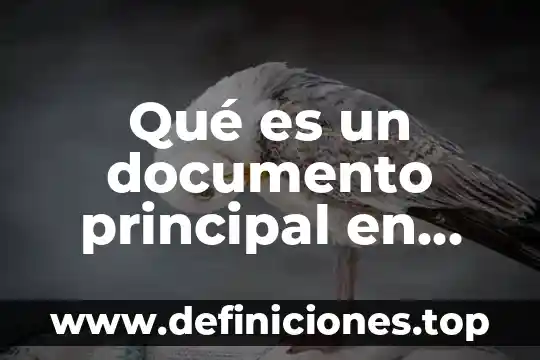 Qué es un documento principal en combinar correspondencia