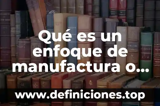 Qué es costeo basado en actividades proyectos 3 Qué es un enfoque de manufactura o sistema de costeo