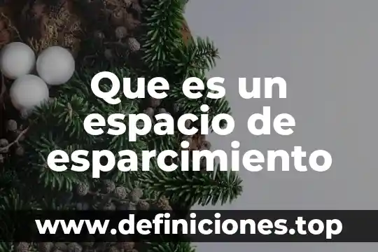 Que es un espacio de esparcimiento