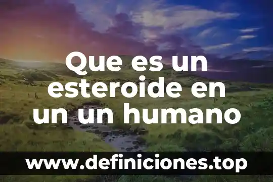 Que es un esteroide en un un humano