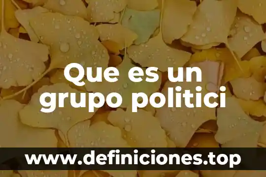 Que es programa ofimatico 4 Que es un grupo politici