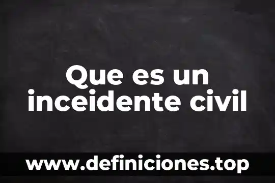 Que es un juicio de orden civil 5 Que es un inceidente civil