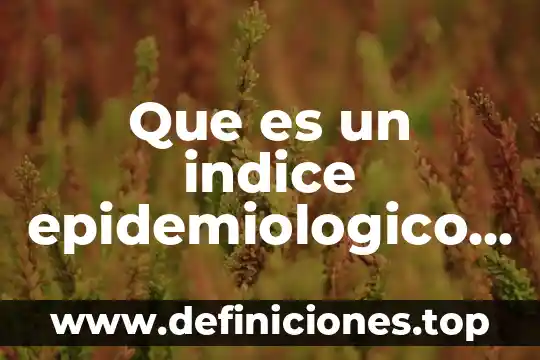 Español que es el índice 8 Que es un indice epidemiologico bucal