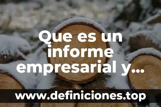 Que es un informe empresarial y sus caracteristicas