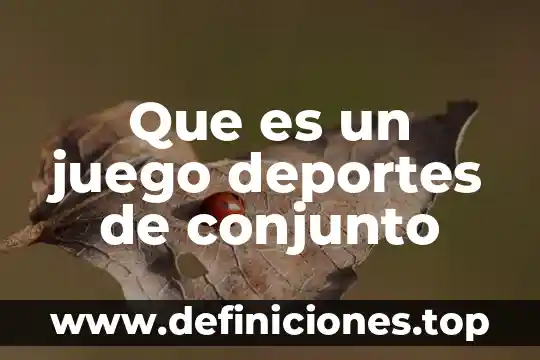 Que es quimica y ciencias en las que interactua 4 Que es un juego deportes de conjunto