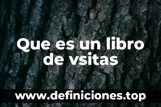 Que es un ion libro 3 Que es un libro de vsitas