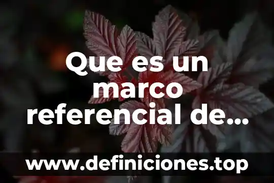 Qué es un marco referencial en un proyecto 8 Que es un marco referencial de un proyecto de investigacion