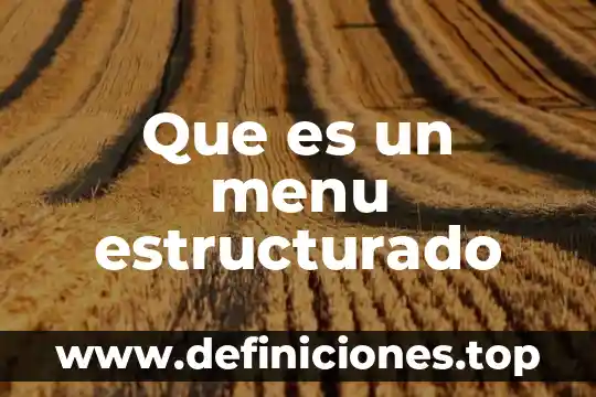 Que es menú de controlen word 4 Que es un menu estructurado