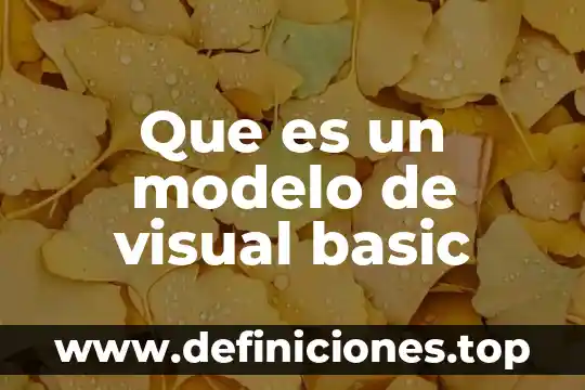Que es la conversión de datos en visual basic 6 Que es un modelo de visual basic