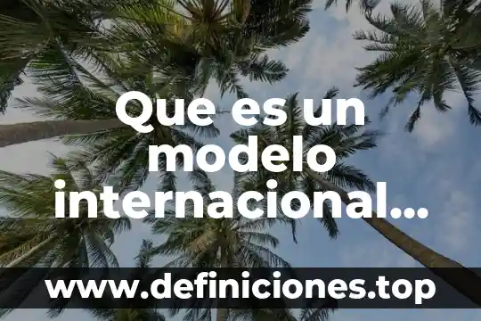 Que es un modelo internacional en la escritura