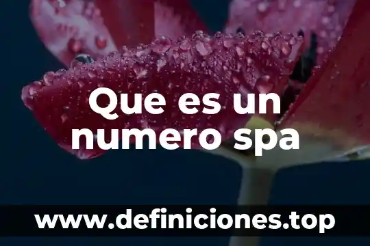 Que es un villar de numero 6 Que es un numero spa