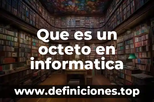 Que es dato campo y registro en informatica 8 Que es un octeto en informatica