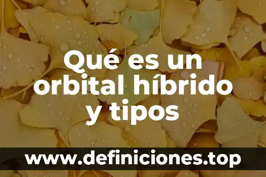 Qué es un orbital híbrido y tipos