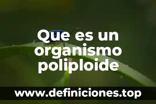 Que es un organismo poliploide