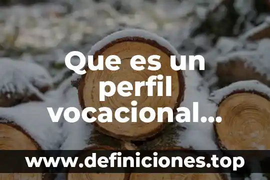 Que es un perfil vocacional definicion dibujo