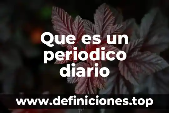 Qué es la columna fm en un libro diario 8 Que es un periodico diario