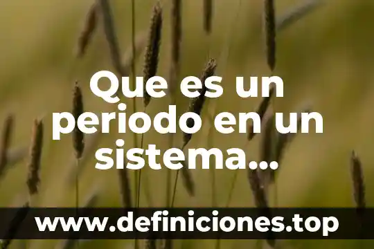 Que es un mapa dinamico 8 Que es un periodo en un sistema dinamico