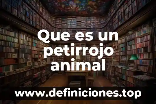 Que es un petirrojo animal
