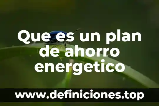 Por que es indispensable el ahorro de energia electrica 4 Que es un plan de ahorro energetico