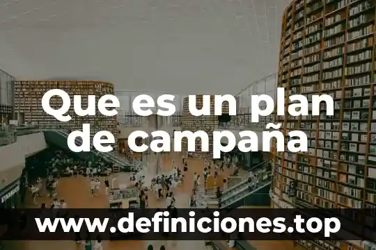 Qué es una campaña política 8 Que es un plan de campaña