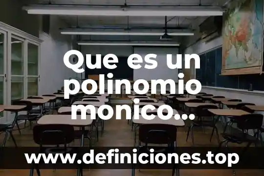 Que es un polinomio monico definicion