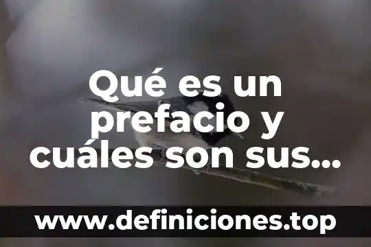 Qué es un prefacio y cuáles son sus partes