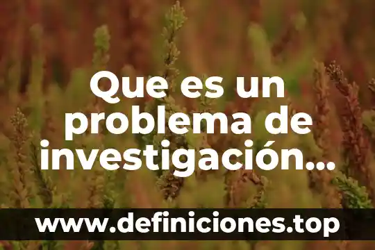 Que es un problema de investigación yahoo