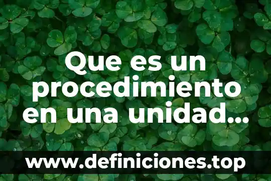 Que es un disco de unidad usb 4 Que es un procedimiento en una unidad a
