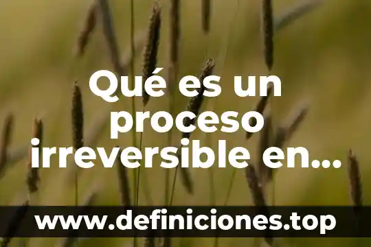 Que es el proceso de traducción y transcripción del adn 6 Qué es un proceso irreversible en termodinámica