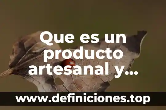 Escrivido que es un producto transgénico 3 Que es un producto artesanal y como se elabora