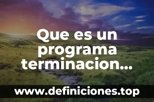 Terminación que es química 3 Que es un programa terminacion pai en abap